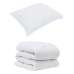 Ziemas Gultas Pārklājs Komplekts Ar Spilvenu 2 Pcs Balts 155 X 220 Cm