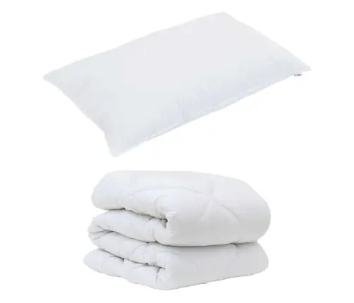 Ziemas Gultas Pārklājs Komplekts Ar Spilvenu 2 Pcs Balts 155 X 220 Cm