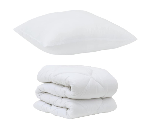 Teki Komplekt Padjaga 2 Pcs Valge Mikrofiiber