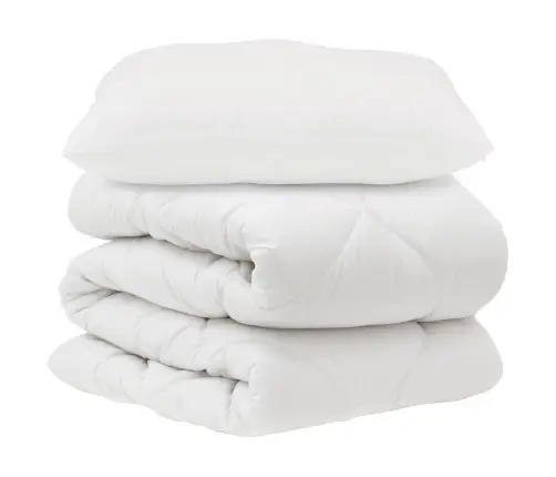 Ziemas Gultas Pārklājs Komplekts Ar Spilvenu 2 Pcs Balts 155 X 220 Cm