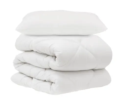 Ziemas Gultas Pārklājs Komplekts Ar Spilvenu 2 Pcs Balts 155 X 220 Cm