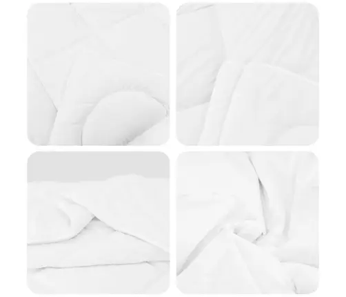 2-In-1 Segu Ar Spilvenu 2 Pcs Balta 155 X 200 Cm Mikrošķiedra Vidaxl