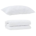 2-In-1 Segu Ar Spilvenu 2 Pcs Balta 135 X 220 Cm Mikrošķiedra Vidaxl
