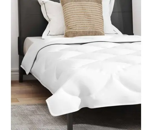 2-In-1 Segu Ar Spilvenu 2 Pcs Balta 140 X 220 Cm Mikrošķiedra Vidaxl