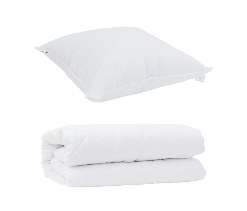 Antklodžių Rinkinys Su Pagalve 2 Pcs Balta Mikropluoštas