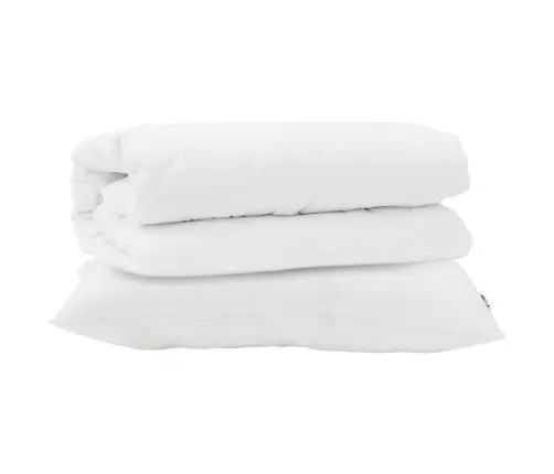 2-In-1 Segu Ar Spilvenu 2 Pcs Balta 155 X 220 Cm Mikrošķiedra Vidaxl