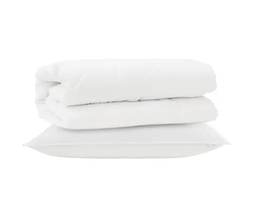 Sega Ar Spilvenu 2 Pcs Balta 135 X 220 Cm Mikrošķiedra Vidaxl