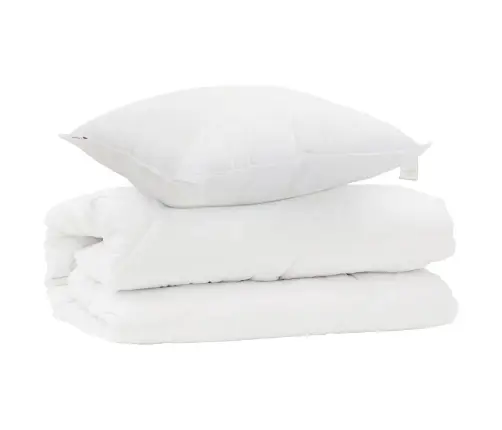 Sega Ar Spilvenu 2 Pcs Balta 155 X 220 Cm Mikrošķiedra Vidaxl