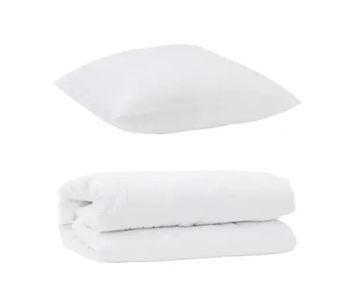 Sega Ar Spilvenu 2 Pcs Balta 135 X 200 Cm Mikrošķiedra Vidaxl