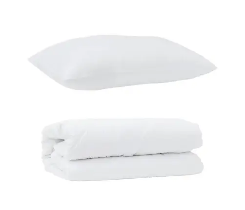 Sega Ar Spilvenu 2 Pcs Balta 155 X 220 Cm Mikrošķiedra Vidaxl