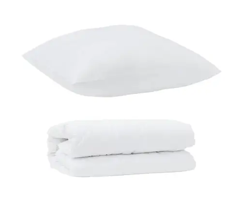 Teki Komplekt Padjaga 2 Pcs Valge Mikrofiiber