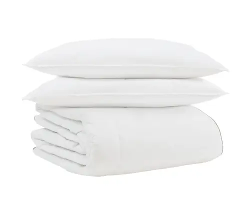 Žiemos Antklodė Su Pagalve 3 Pcs Balta Plunksna