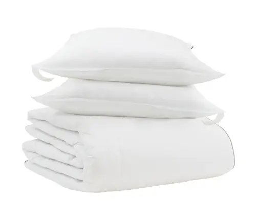 Ziemas Gultas Pārklājs Komplekts Ar Spilvenu 3 Pcs Balts 200 X 200 Cm