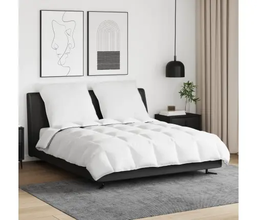 Ziemas Gultas Pārklājs Komplekts Ar Spilvenu 3 Pcs Balts 200 X 200 Cm