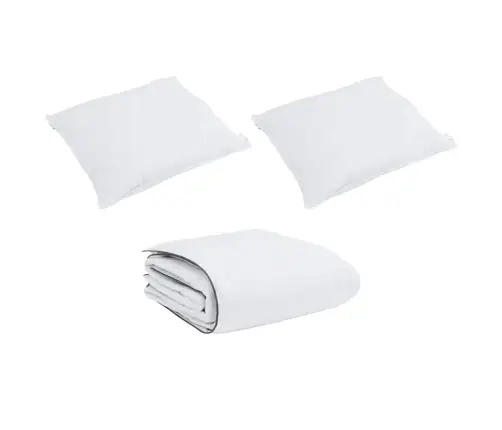 Ziemas Gultas Pārklājs Komplekts Ar Spilvenu 3 Pcs Balts 200 X 240 Cm