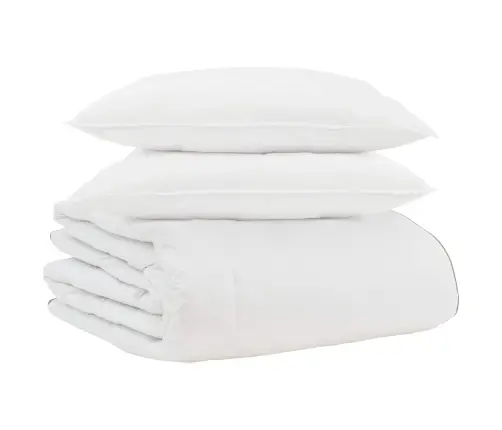 Ziemas Gultas Pārklājs Komplekts Ar Spilvenu 3 Pcs Balts 260 X 220 Cm