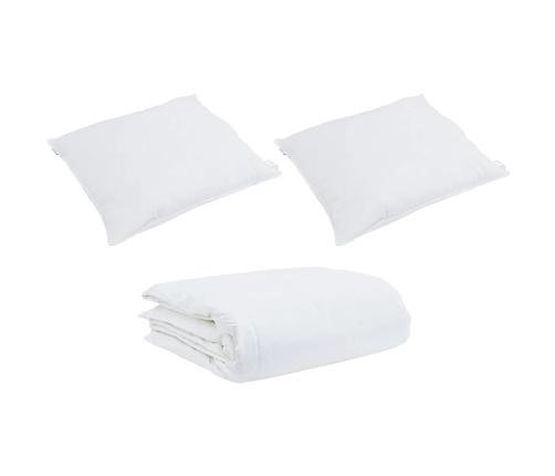 Teki Komplekt Padjaga 3 Pcs Valge Puuvill