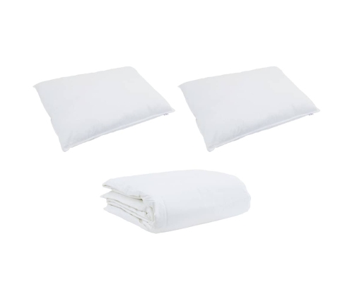 Sega Ar Spilvenu 3 Pcs Balta 240 X 220 Cm Dūnas Vidaxl