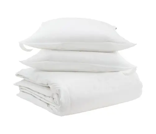 Sega Ar Spilvenu 3 Pcs Balta 260 X 220 Cm Dūnas Vidaxl