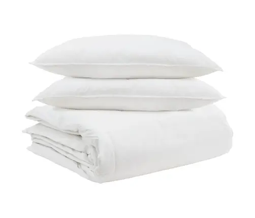 Sega Ar Spilvenu 3 Pcs Balta 260 X 220 Cm Dūnas Vidaxl