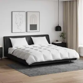 Segas Komplekts Ar Spilvenu 3 Pcs Balts Dūnu Spalva Vidaxl