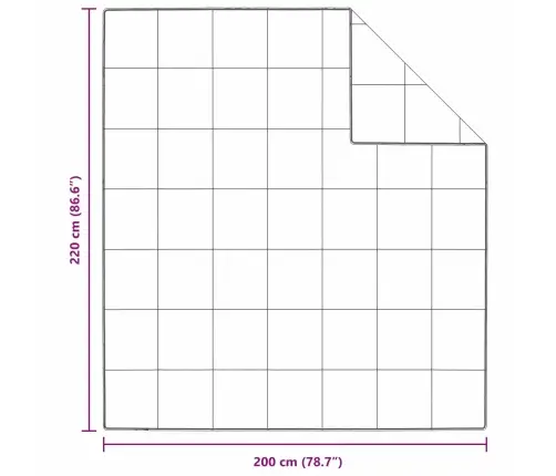 Sega Cits 3 Pcs Balta 200 X 220 Cm Dūnas Vidaxl
