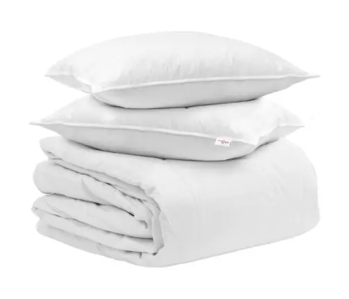 Sega Cits Ar Spilvenu 3 Pcs Balta 240 X 220 Cm Dūnas Vidaxl