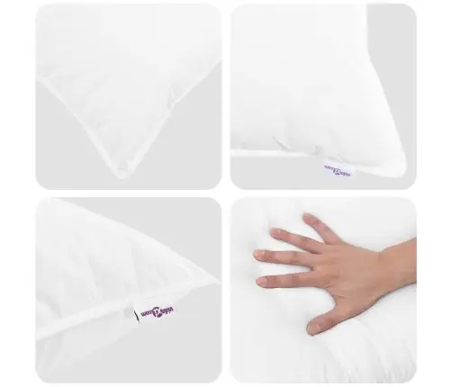 Sega Cits Ar Spilvenu 3 Pcs Balta 240 X 220 Cm Dūnas Vidaxl