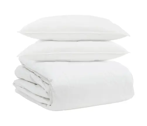 Sega Cits Ar Spilvenu 3 Pcs Balta 240 X 220 Cm Dūnas Vidaxl