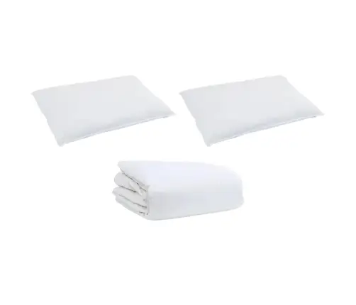 Sega Cits Ar Spilvenu 3 Pcs Balta 260 X 220 Cm Dūnas Vidaxl