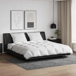 Segas Komplekts Ar Spilvenu 3 Pcs Balts Dūnu Spalva Vidaxl