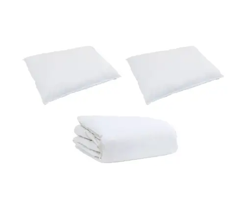 Sega Cits Ar Spilvenu 3 Pcs Balta 240 X 260 Cm Dūnas Vidaxl