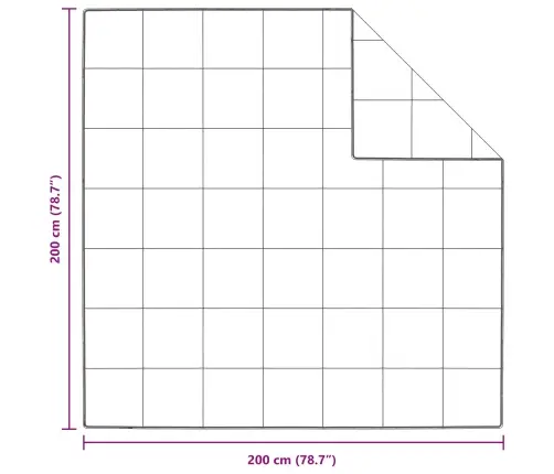 Sega 3 Pcs Balts 200 X 200 Cm Dūnas Vidaxl