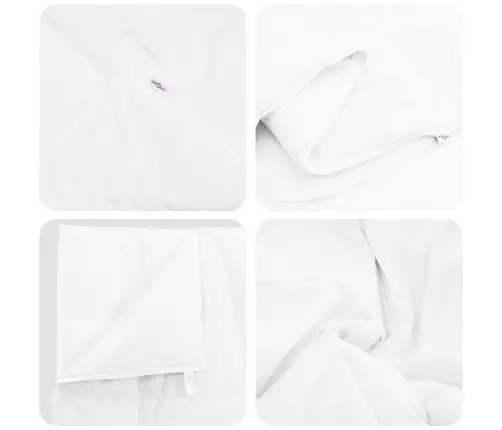 Antklodžių Rinkinys Su Pagalve 3 Pcs Balta Plunksna