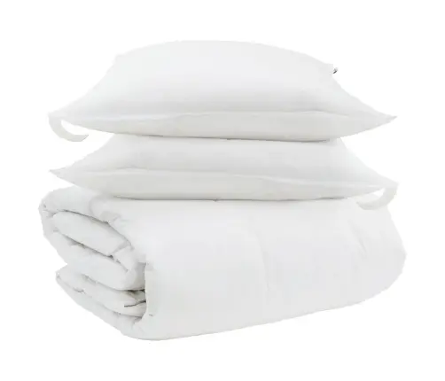 Sega Cits Ar Spilvenu 3 Pcs Balts 240 X 200 Cm Dūnas Vidaxl