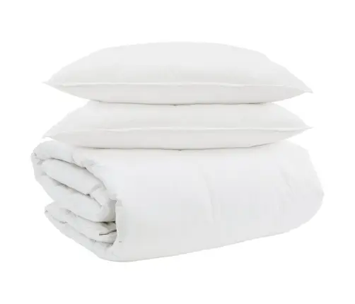 Sega Cits Ar Spilvenu 3 Pcs Balts 200 X 220 Cm Dūnas Vidaxl