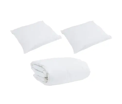 Sega Cits Ar Spilvenu 3 Pcs Balts 200 X 220 Cm Dūnas Vidaxl