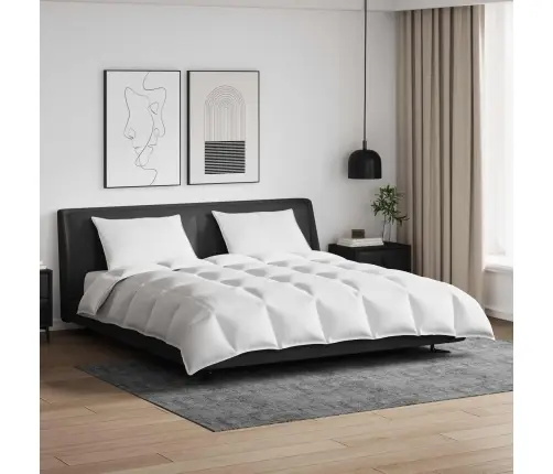 Sega Cits Ar Spilvenu 3 Pcs Balts 240 X 220 Cm Dūnas Vidaxl