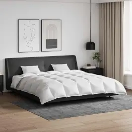 Segas Komplekts Ar Spilvenu 3 Pcs Balts Dūnu Spalva Vidaxl