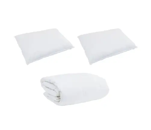 Sega Cits Ar Spilvenu 3 Pcs Balts 260 X 220 Cm Dūnas Vidaxl