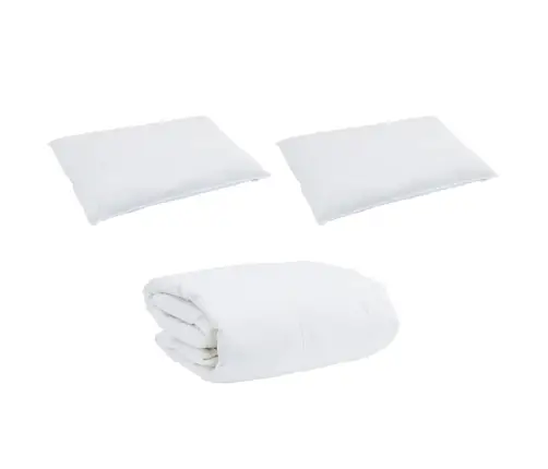 Sega Cits Ar Spilvenu 3 Pcs Balts 240 X 260 Cm Dūnas Vidaxl