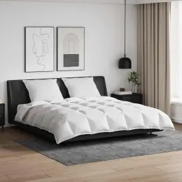 Antklodžių Rinkinys Su Pagalve 3 Pcs Balta Plunksna