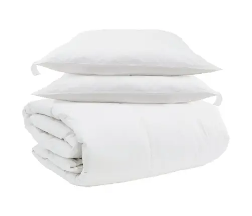 Sega Cits Ar Spilvenu 3 Pcs Balts 240 X 260 Cm Dūnas Vidaxl