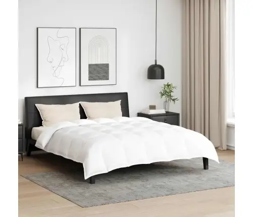 Ziemas Gultas Pārklājs Komplekts Ar Spilvenu 3 Pcs Balts 200 X 200 Cm