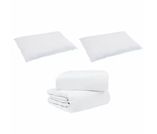 Ziemas Gultas Pārklājs Komplekts Ar Spilvenu 3 Pcs Balts 200 X 200 Cm