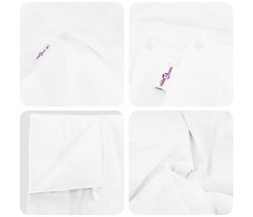 Ziemas Gultas Pārklājs Komplekts Ar Spilvenu 3 Pcs Balts 200 X 200 Cm