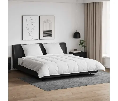 Ziemas Gultas Pārklājs Komplekts Ar Spilvenu 3 Pcs Balts 240 X 200 Cm