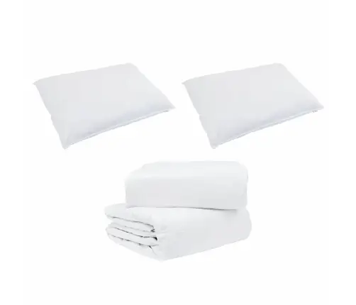 Ziemas Gultas Pārklājs Komplekts Ar Spilvenu 3 Pcs Balts 200 X 220 Cm