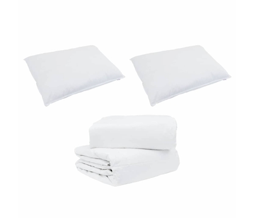 Ziemas Gultas Pārklājs Komplekts Ar Spilvenu 3 Pcs Balts 240 X 220 Cm