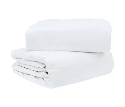 Antklodžių Rinkinys Su Pagalve 3 Pcs Balta Plunksna